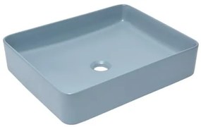 Umývadlo na dosku SAT Infinitio 50x40 cm tmavě modrá mat bez prepadu SATINF5040DBLM