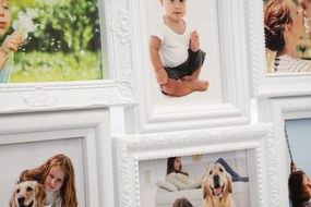 Fotorámeček BAFRA 51x35 cm 6 fotografií bílý