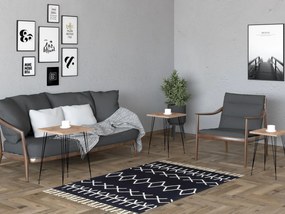 Set 3ks. konferenčných stolíkov Pakamo (čierna + borovica atlantická). Vlastná spoľahlivá doprava až k Vám domov. 1094319