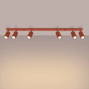 Sollux SL.1642 - Bodové svietidlo KARBON 6xGU10/10W/230V červená