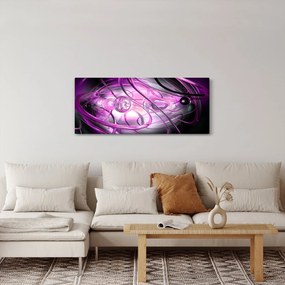 Obraz krásnej fialovej abstrakcie (120x50 cm)