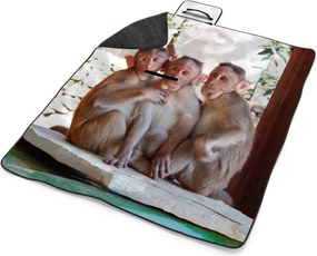 Sablio Plážová deka Opičky: 200x140 cm