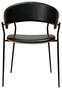 Čierne/svetlo prírodné jedálenské kreslo s podrúčkami Crib – DAN-FORM Denmark