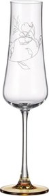 BOHEMIA IDUNA AMBER POHÁR NA ŠAMPANSKÉ 250ML SADA 6KS