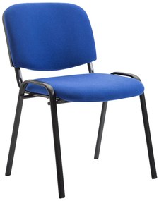 4x Stohovateľná konferenčná stolička Ken látka - Modrá