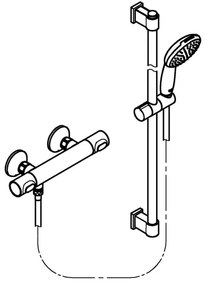 GROHE 34805001 - Termostatická sprchová batéria PRECISION FLOW DN 15 chróm