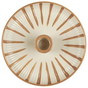 IB LAURSEN Porcelánový svietnik Brown stripes