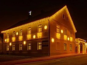 DECOLED LED světelná vločka VI, závěsná 3D tisk, pr. 65 cm, teple bílá, IP67