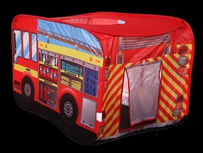 IPLAY Detský samoskladací stan požiarnické auto IPLAY, pre deti 3+, 110×70×70 cm