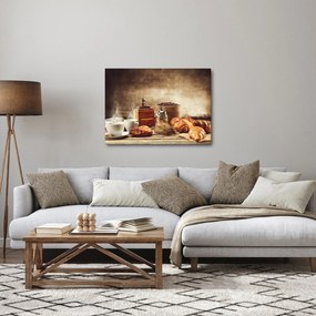 Obraz - Káva a raňajky (70x50 cm)