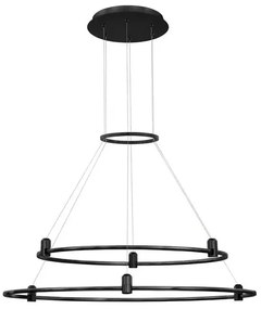 LED luster na lanku Dion 2 čierne