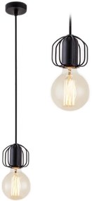 Toolight - Stropná lampa závesná 1xE27 APP591-1CP, čierna, OSW-09887