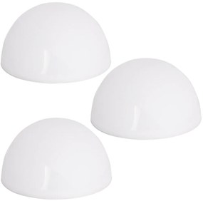 InternetovaZahrada Sada 3 LED polkruhových solárnych lámp