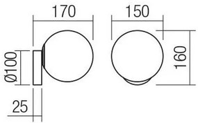 Redo 01-2714 - Nástenné svietidlo VOLLEY 1xE14/28W/230V čierna