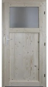 Vchodové dvere drevené vedľajšie 98 P smrek