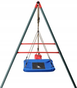 GARDEN LINE Dvojitá záhradná hojdačka (kovový rám + hojdačka + bocianie hniezdo) 290 × 180 × 200 cm | KRE1111