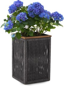 Kvetináč s textilným výpletom