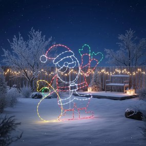 Vianočná stojaca lampa Santa Claus 117 cm vrátane LED s časovačom IP44 - Pax
