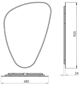 Lotosan SAND TRICK zrkadlo s LED podsvietením 68,3