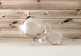 Manufakturer -  Tapeta 3D Drop on wood