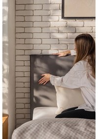 Sivá čalúnená dvojlôžková posteľ s úložným priestorom s roštom 160x200 cm Thessa Bold – Bonami Selection