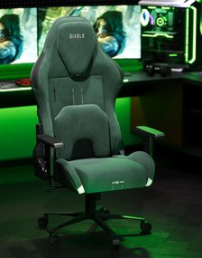 Herné kreslo s chladiacim sedadlom zelené Diablo X-One Prime Green Forest