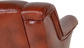Kožené kreslo Dubaj LUX, čerešňa (A-4)
