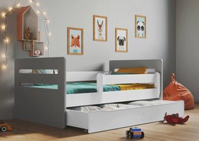 XXXLutz POSTEĽ PRE DETI A MLÁDEŽ 80/180 cm, sivá, biela MID.YOU - Detské izby - 002142000306