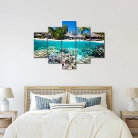 Obraz pláže na tropickom ostrove (150x105 cm)
