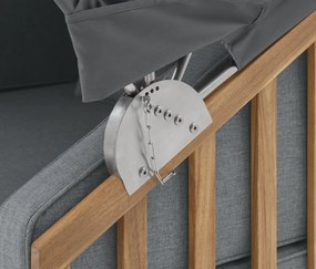 Plážové kreslo prémiovej kvality so strieškou na ochranu proti slnku