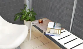 Obojstranná antracitová clona na balkón, plot a terasu z PVC Šírka: 1 m | Dĺžka: 5 m