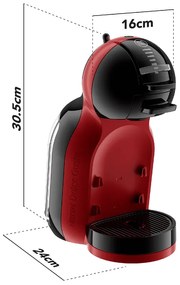 Kapsulový kávovar KRUPS Nescafé Dolce Gusto Mini Me KP123H10 Čerešňovo červený/Čierny