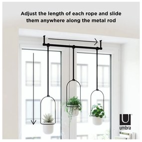 Plastové obaly na kvetináče v súprave 3 ks na bylinky/závesné a nástenné ø 7,5 cm Triflora – Umbra