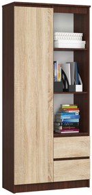 Regál Rehana  (wenge + dub sonoma). Vlastná spoľahlivá doprava až k Vám domov. 1069797