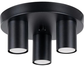 Sollux SL.1466 - Bodové svietidlo LAGOS 3xGU10/10W/230V čierna