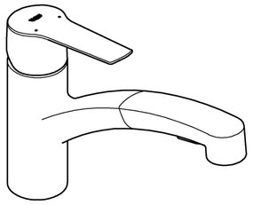 GROHE 305312431 - Drezová batéria START čierna