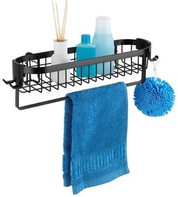 Čierna nástenná polička Wenko Classic Plus