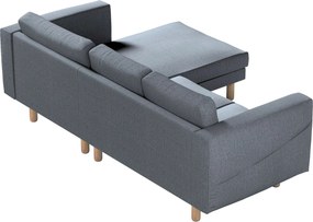 Poťah na sedačku Norsborg s ležadlom - 3 os. farba produktu sivá látka zapletaná
