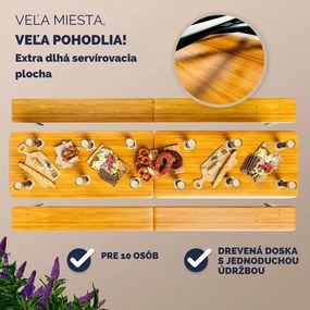 Pivný set MAXI sklápateľný, 220cm, prírodná hnedá Jurhan