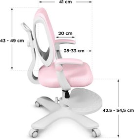 Detská otočná stolička Mark Adler Junior 4.6 Pink