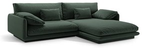 Tmavozelená rohová pohovka (pravý roh) Torino – Micadoni Home