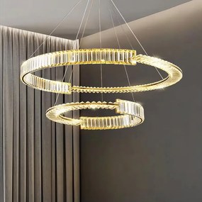 Toolight Toolight, LED krištáľové stropné svietidlo APP1524-CP60/80, zlatá, OSW-06972