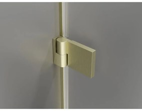 Mexen Lunar-B, pravostranný výklopný sprchový kút 95 x 70 cm, 8mm číre sklo, zlatý kartáčovaný - 832-095-070-55-00-P