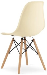 Set jedálenských stoličiek OSAKA krémové (hnedé nohy) 4ks