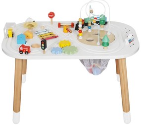 Drevený multifunkčný stôl - ihrisko, činely, autodráha Jokomisiada ZA5266