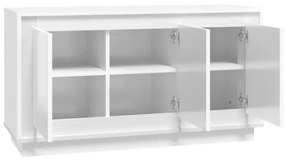 vidaXL Komoda lesklá biela 102x35x55 cm spracované drevo-