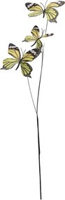 Dekoračná vetvička so zelenkavými motýlikami Butterfly - 10*10*65 cm