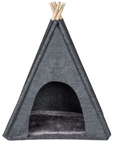 Tmavosivý teepee stan pre domácich maznáčikov Wenko
