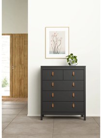 Čierna vysoká komoda 82x99 cm Madrid – Tvilum