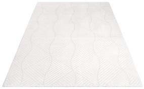 Dekorstudio Jednofarebný koberec FANCY 904 - smotanovo biely Rozmer koberca: 120x160cm